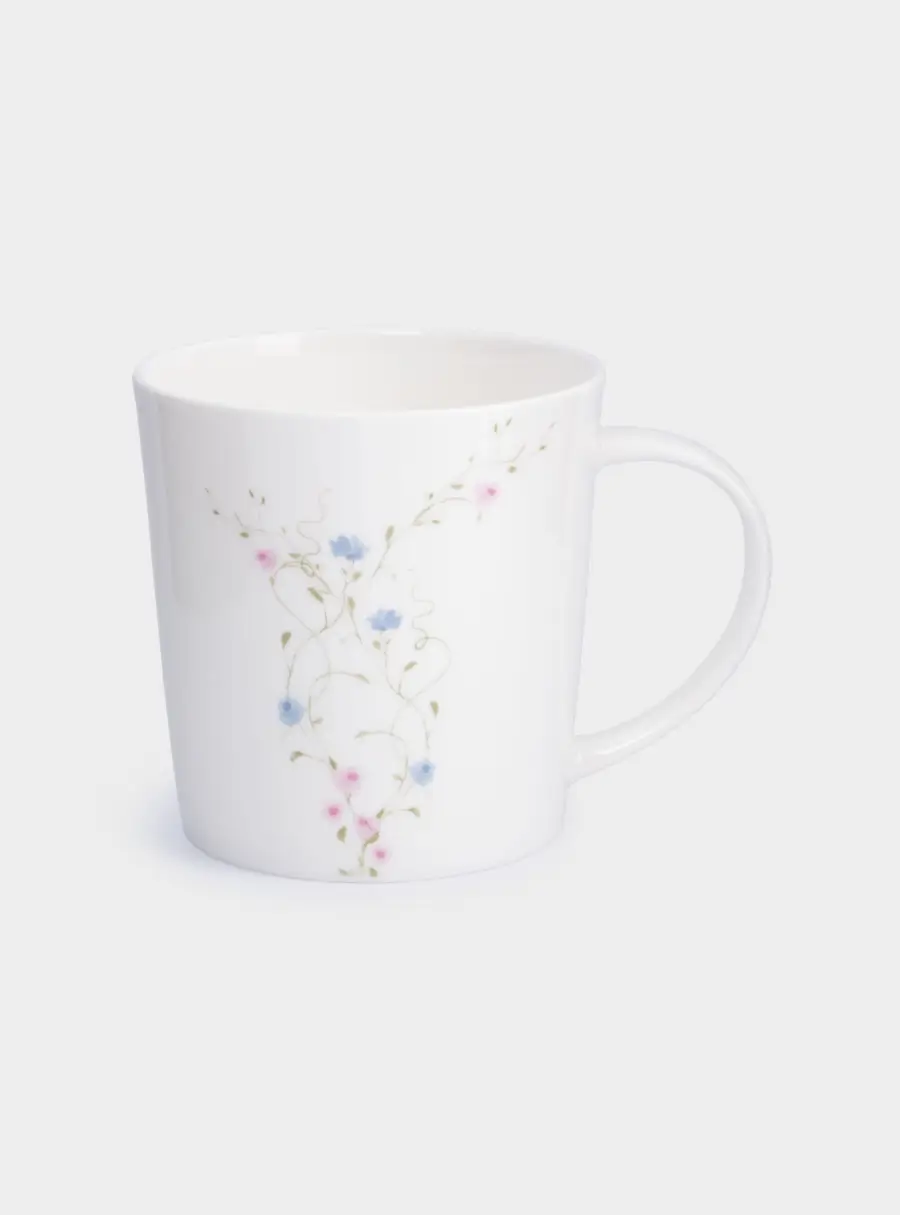 Кружка, 450 мл, 2 шт, фарфор F, белая, Цветы, Gentle garden, image-4