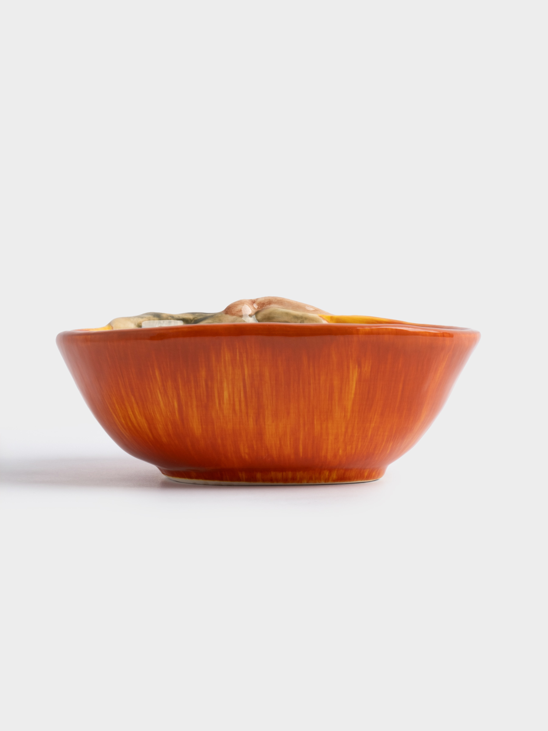 Пиала, 14х5 см, керамика, оранжево-зеленая, Тыква, Bright pumpkin, image-2
