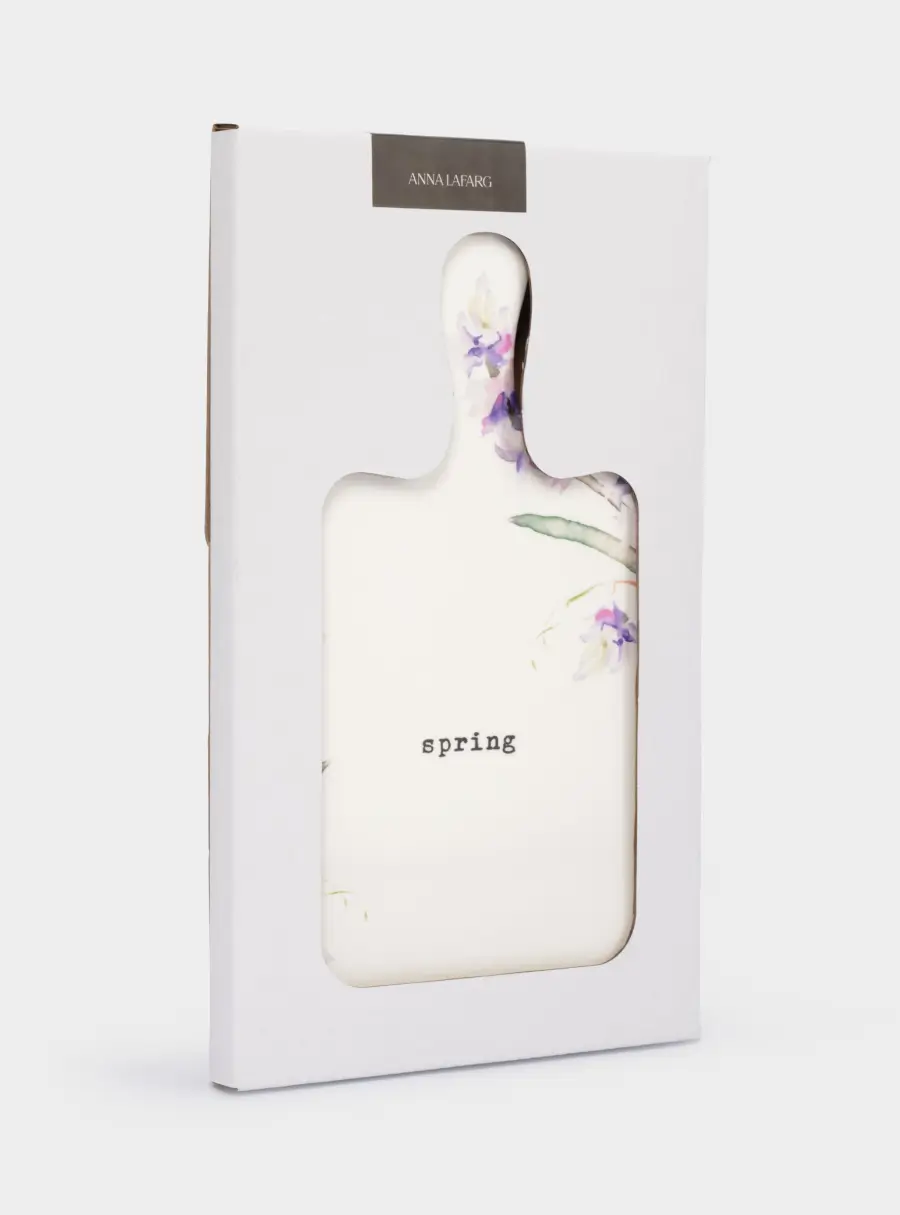 Подставка под горячее, 15x26 см, с ручкой, керамика/пробка, белая, Сирень, Meadow, image-5