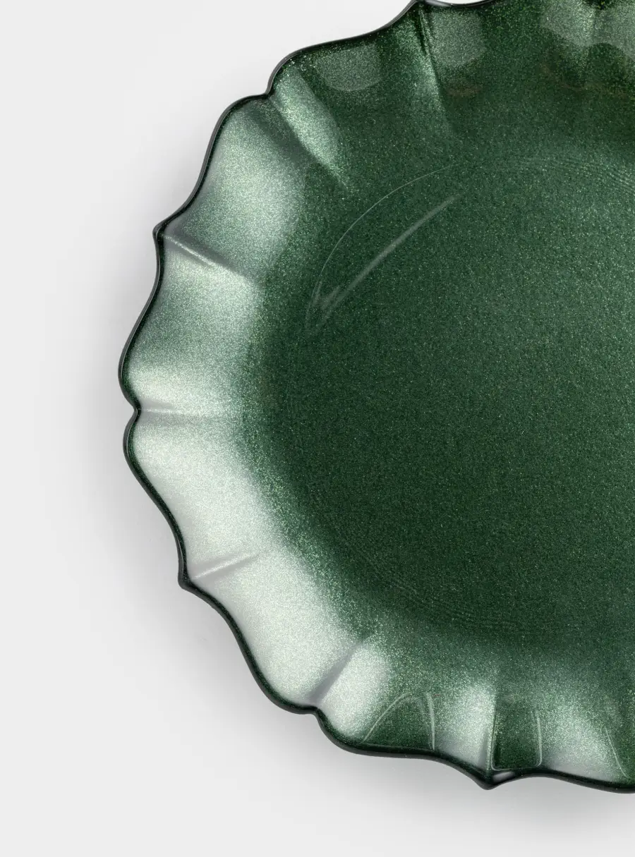 Тарелка закусочная, 21 см, стекло, зеленая, Seville ,image-2