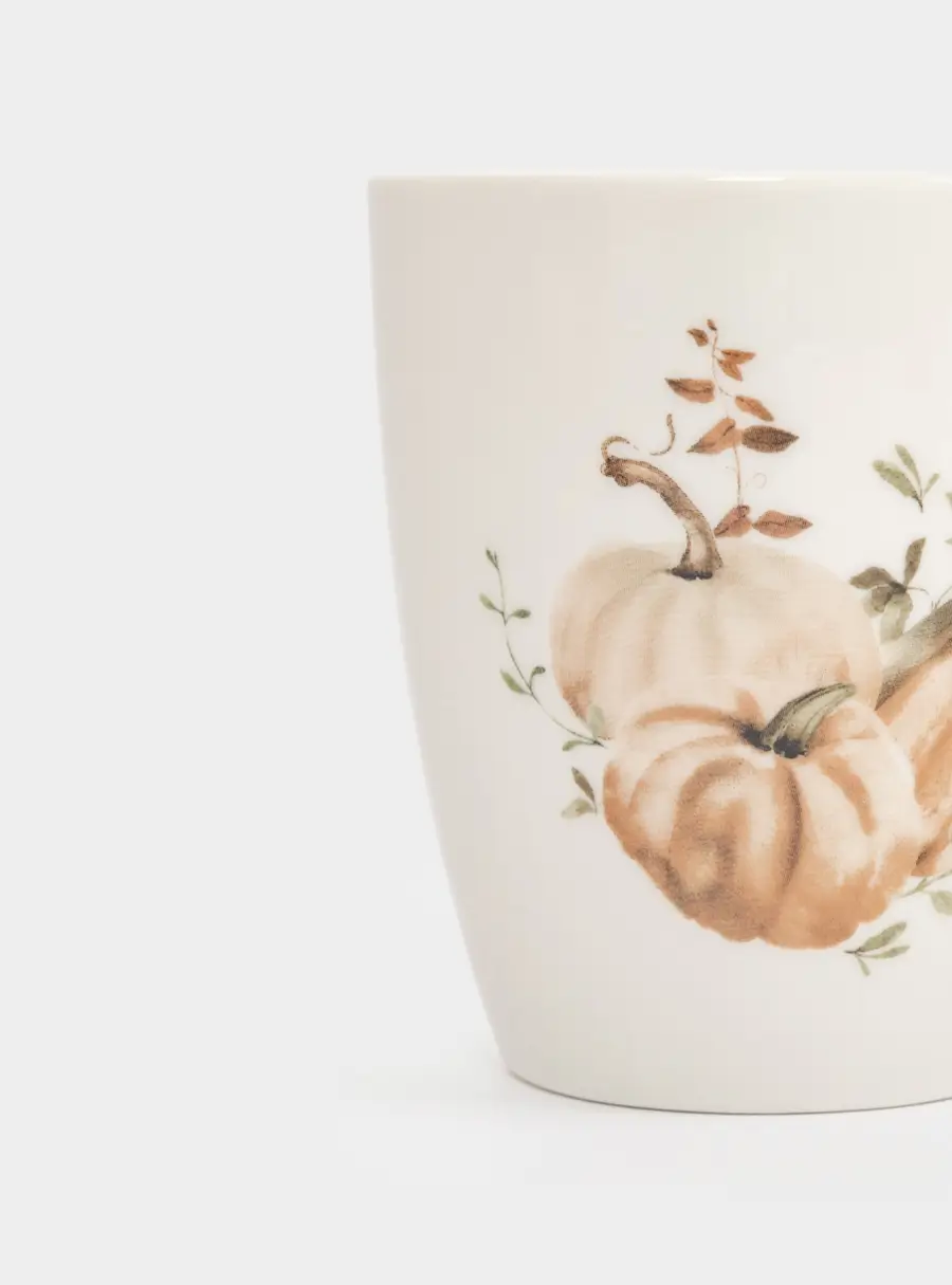 Кружка, 370 мл, фарфор P, белая, Тыквы, Pumpkin harvest, image-4