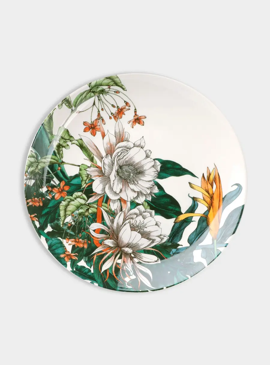 Тарелка закусочная, 19 см, Тропические цветы