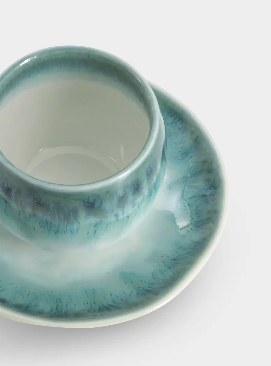 Чашка с блюдцем, 120 мл, голубая, Nuances, image-4