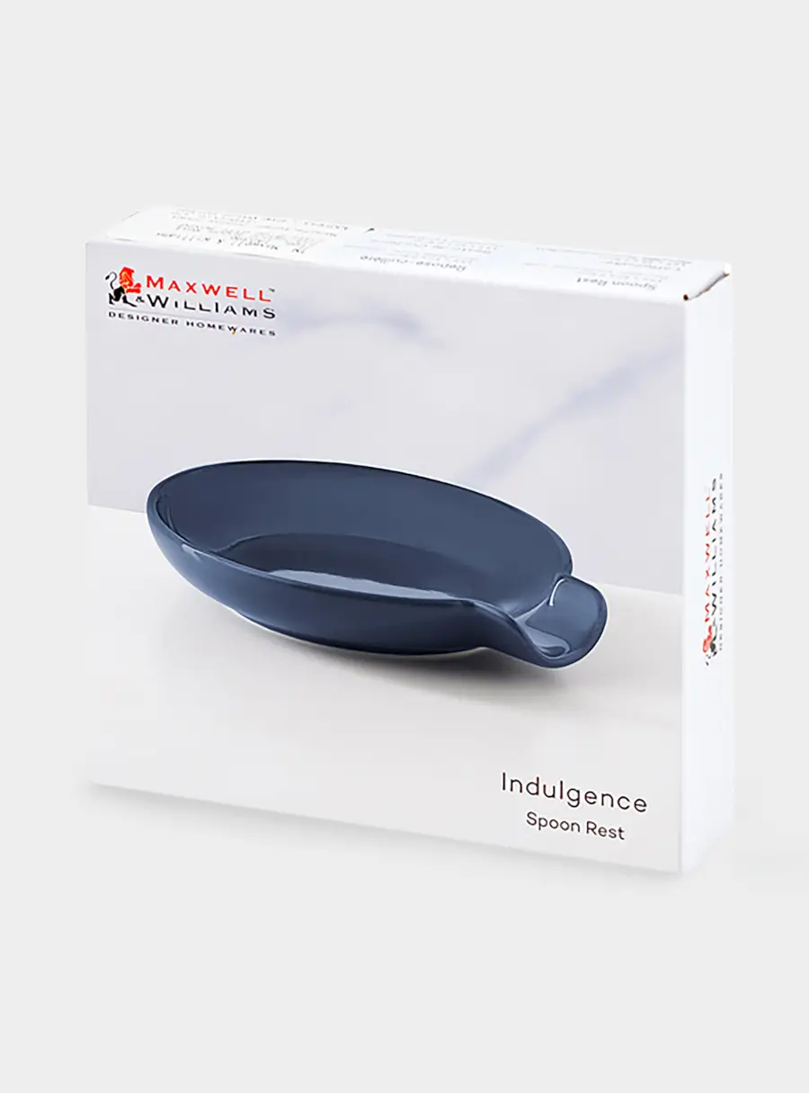 Подставка под ложку, 13,5х12 см фарфор P, синяя, Indulgence, image-3
