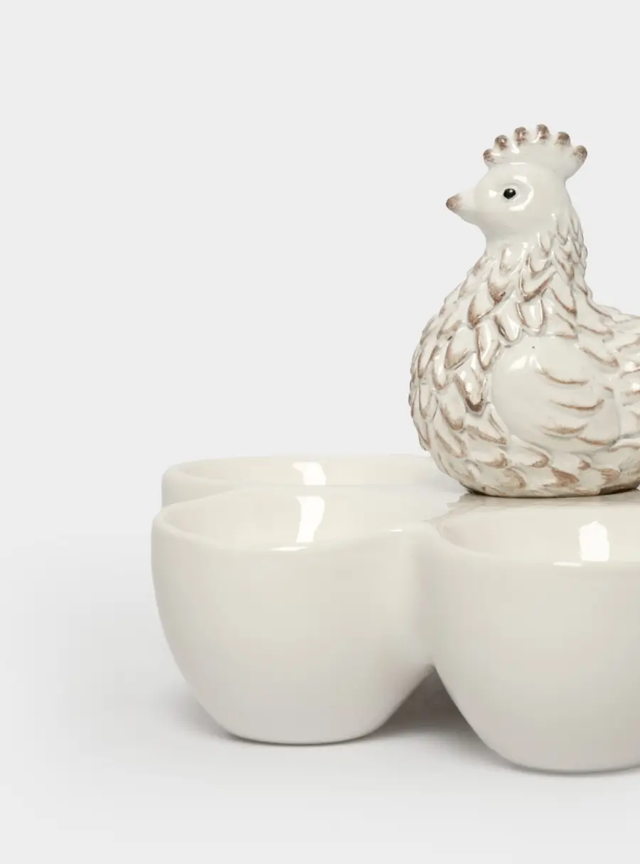 Блюдо пасхальное, 14х13 см, 6 отд, фарфор P/полирезин, молочное, Easter ,image-3