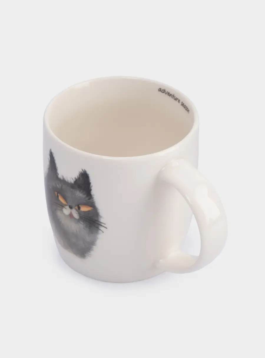 Кружка, 380 мл, фарфор N, белая, Серый кот и Пес, Pets, image-5