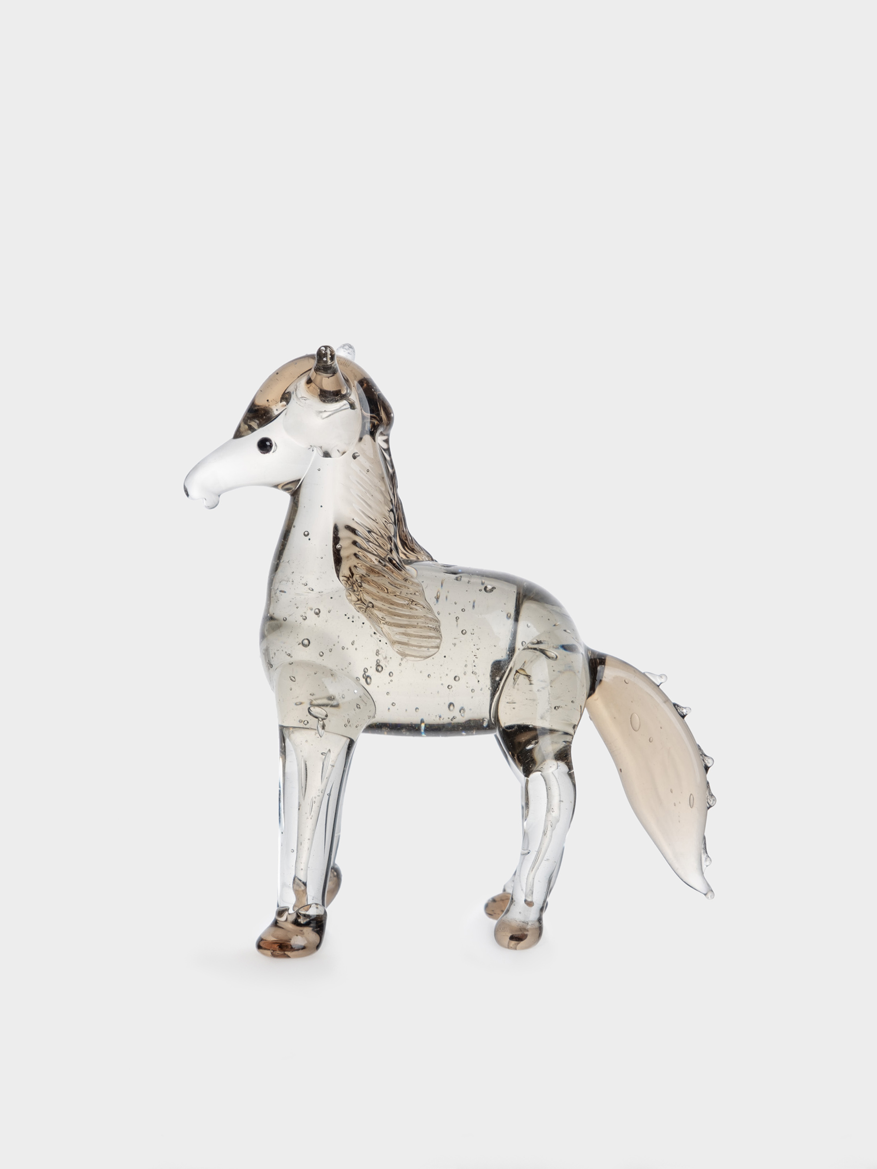Статуэтка, 8х6 см, стекло, коричневая, Лошадка, Horse, image-0
