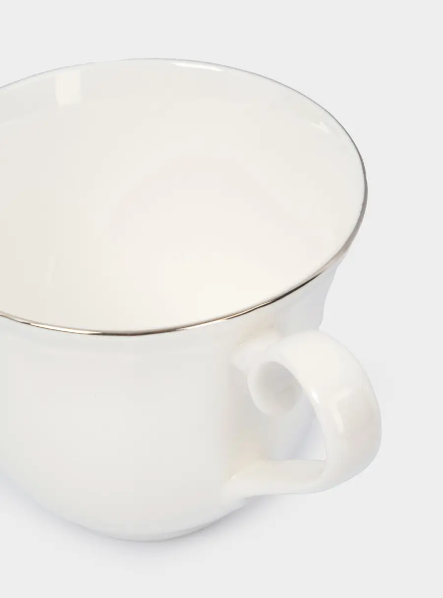 Кружка, 350 мл, 2 шт, фарфор F, белая, с серебристым кантом, Dynasty, image-5