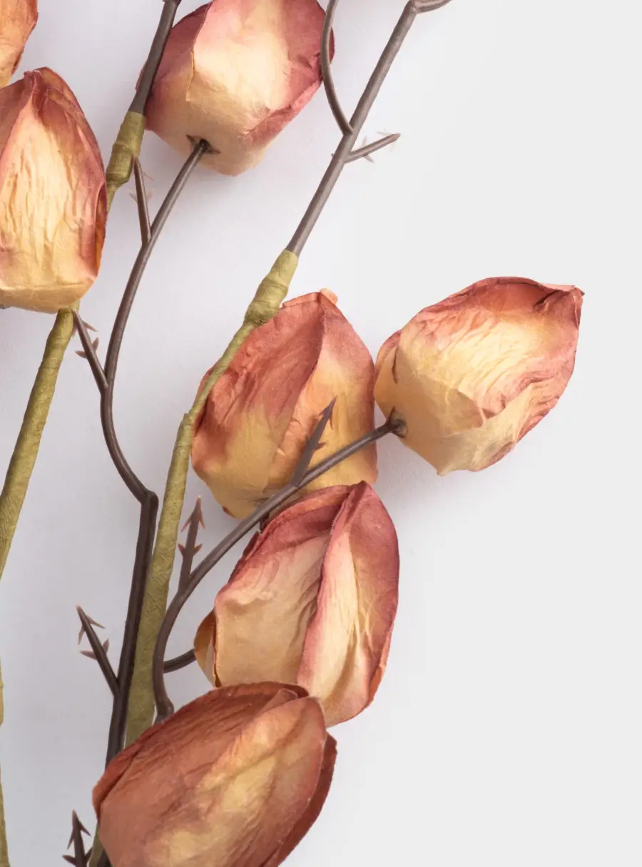 Ветка декоративная, 46 см, пенопласт/бумага, Бутоны, Light autumn ,image-1