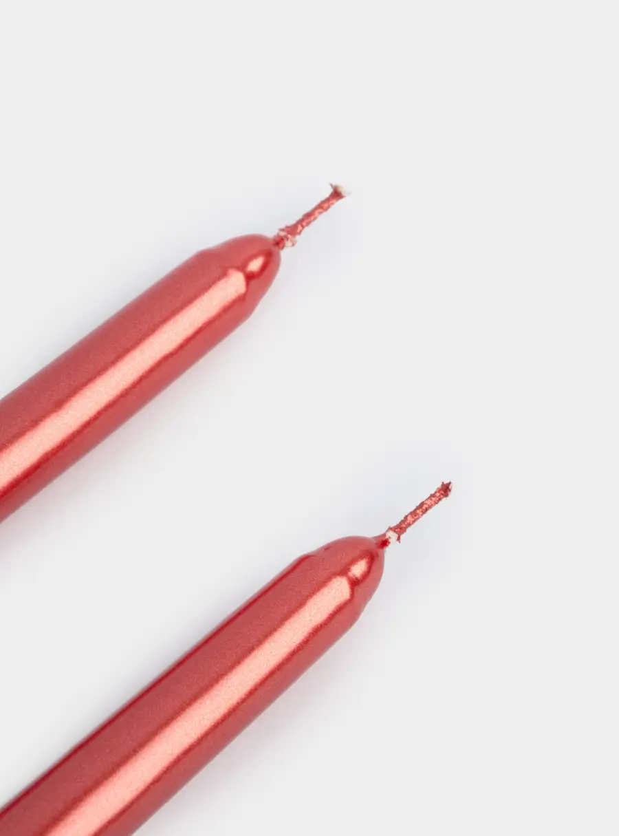 Свеча, 25 см, 2 шт, красная, Витая, New year ,image-3