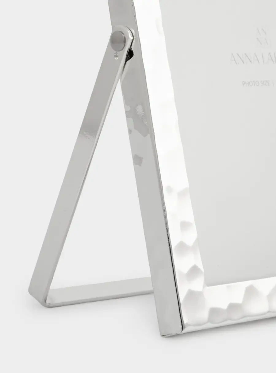 Фоторамка, 11х16 см, металл/стекло, серебристая, Мятый эффект, Museum ,image-2