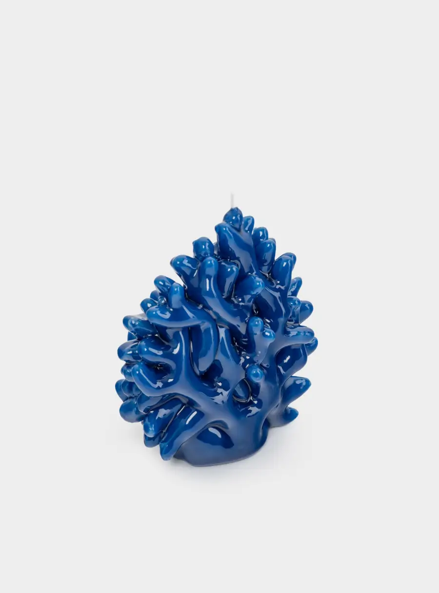 Свеча, 10x11 см, синяя, Коралл, Sea, image-4