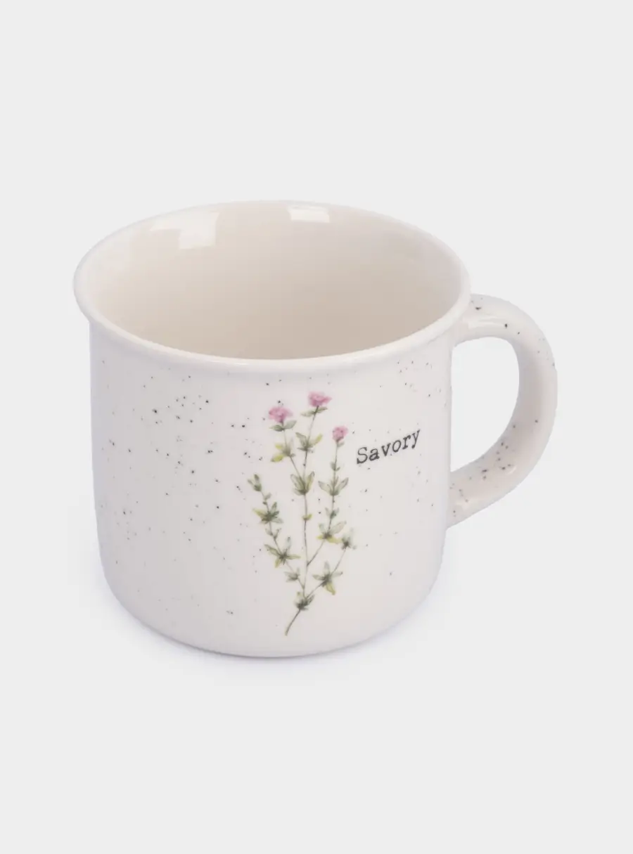 Кружка, 370 мл, фарфор N, белая, в крапинку, Чабер, Herbarium new, image-5