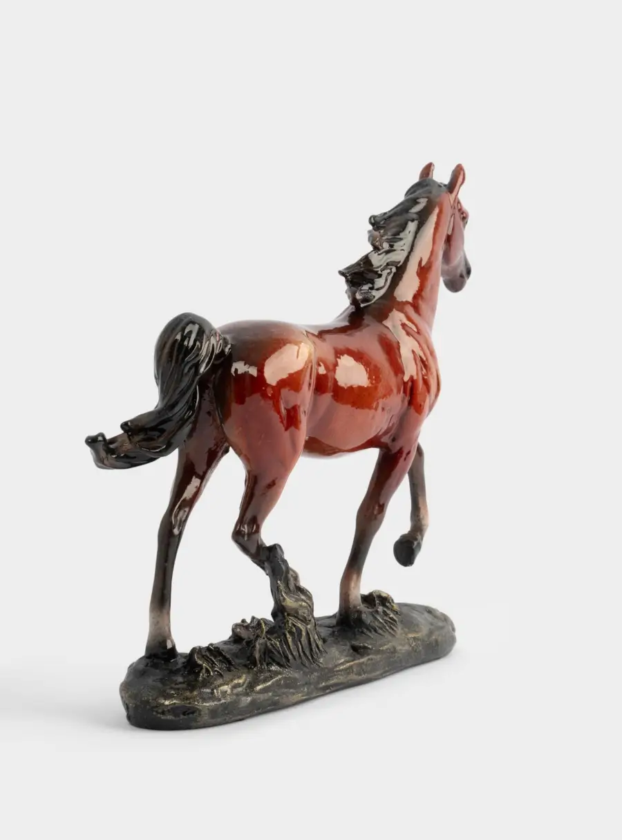 Статуэтка, 22 см, полирезин, коричневая, Бегущая лошадь, Horse ,image-2