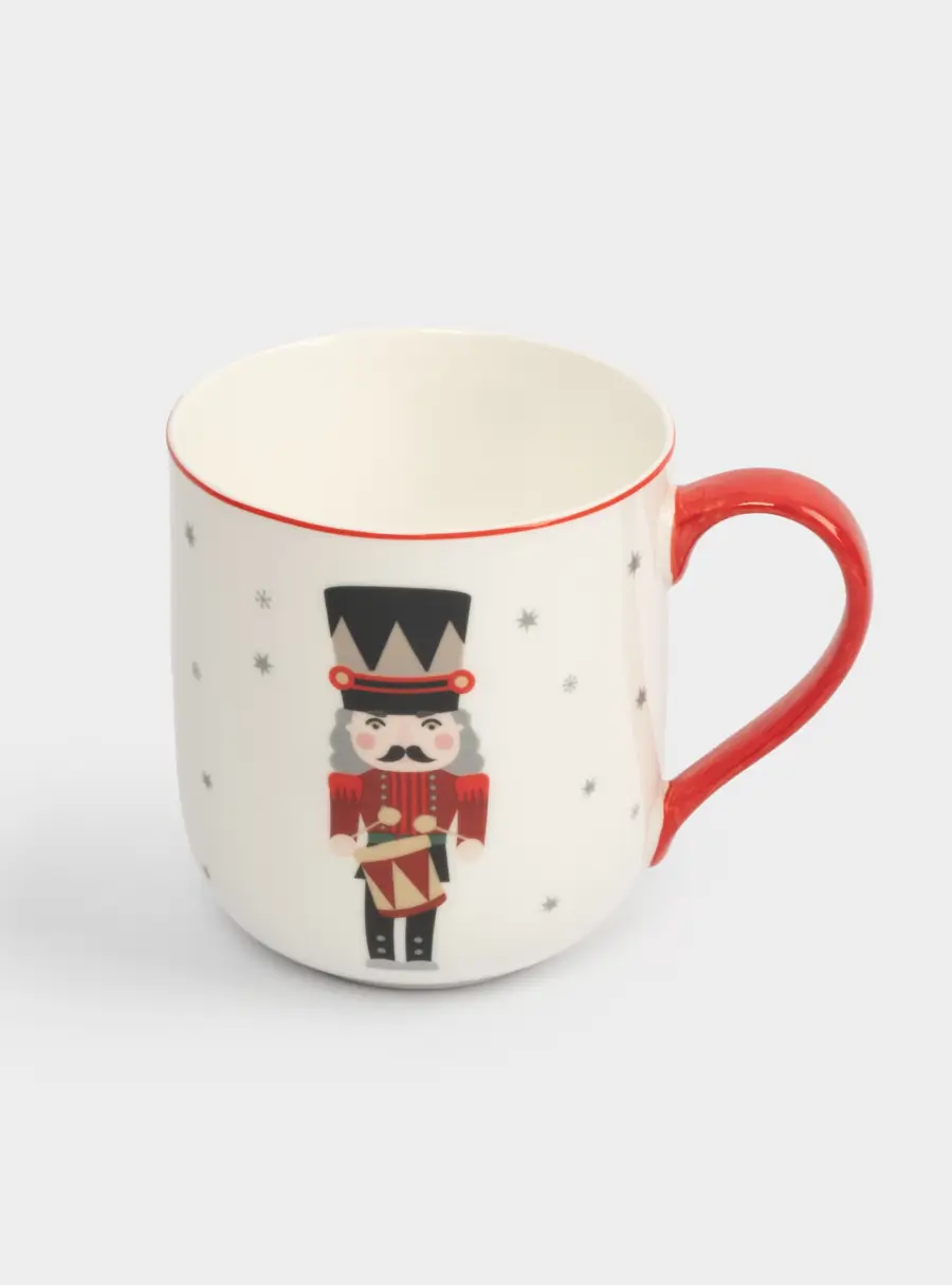 Кружка, 450 мл, фарфор F, бело-красная, Щелкунчик, Nutcracker ,image-1