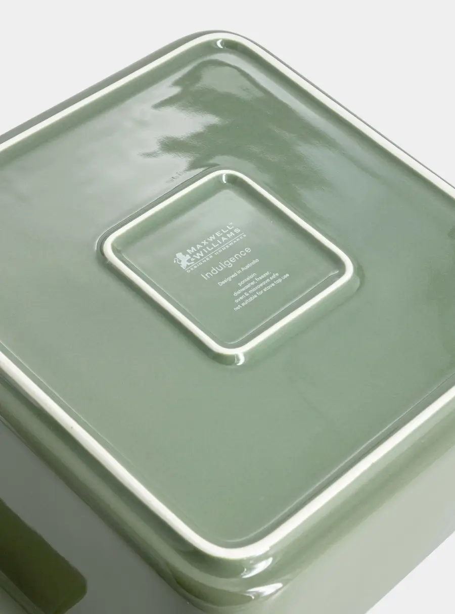 Форма для запекания, 24 см,  фарфор P, квадратная, серо-зеленая, Indulgence, image-6