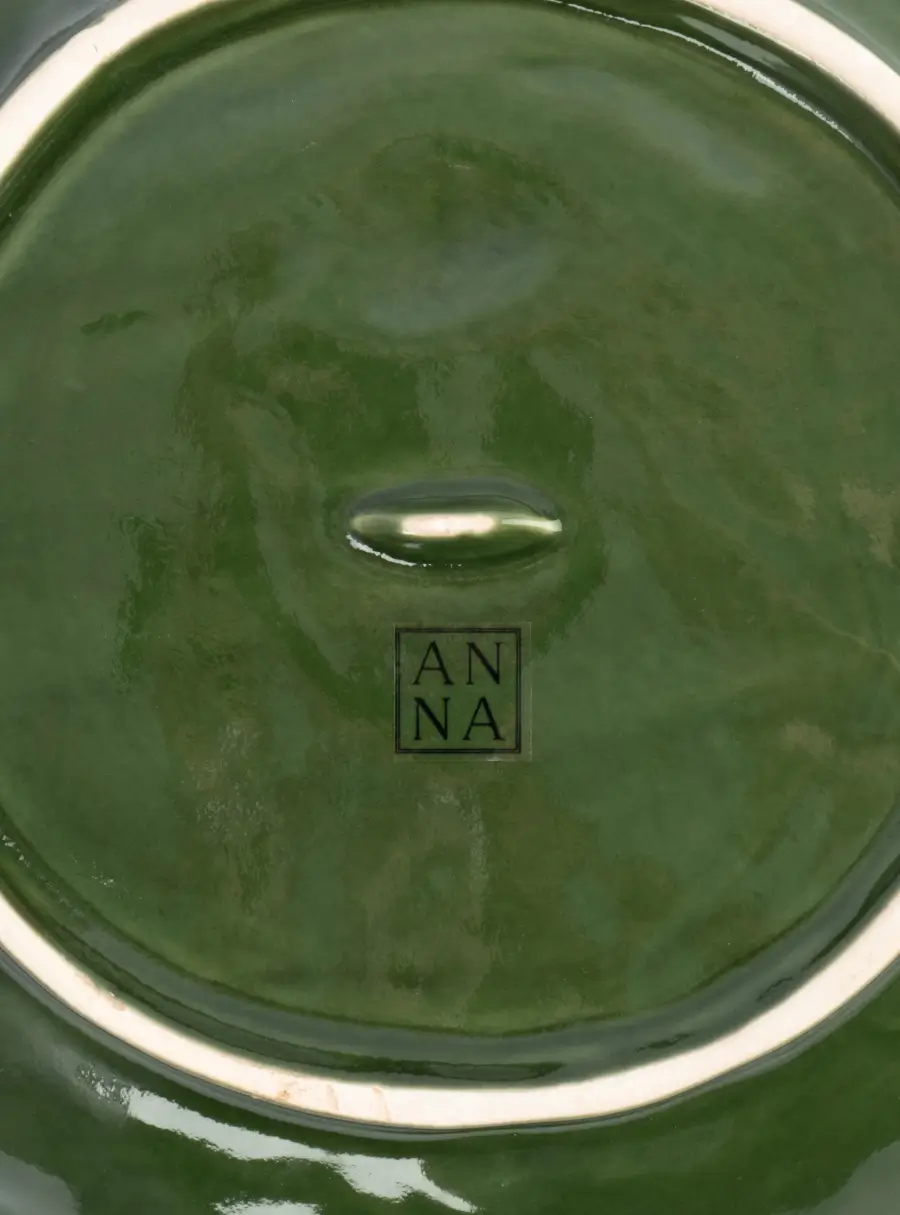 Блюдо глубокое, 26х5 см, керамика, зеленое, Шишки на еловой ветке, Fir branch, image-5