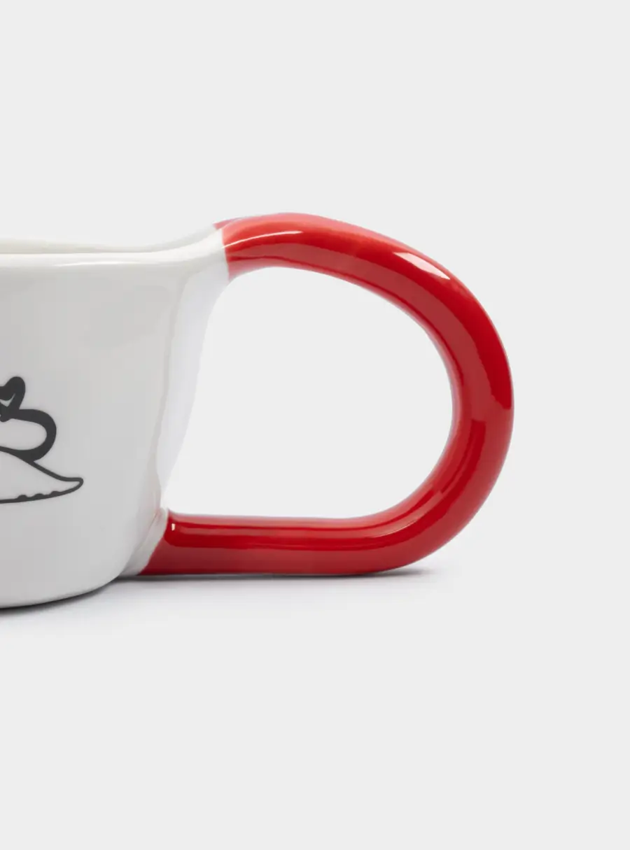 Кружка, 350 мл, фарфор N, бело-красная, Кот, Eccentric, image-4