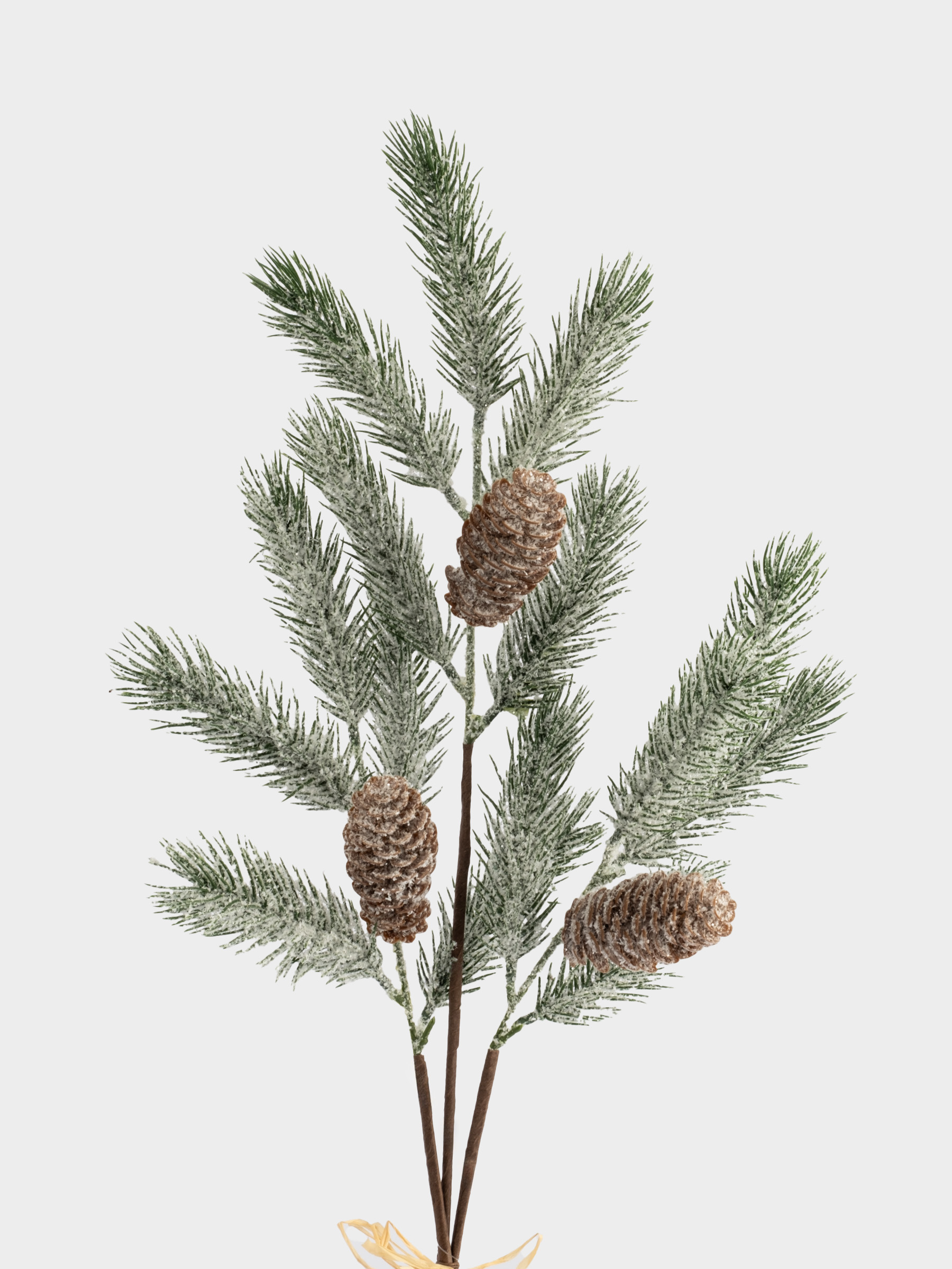 Ветка декоративная, 70 см, пластик/шишки, Шишки на ветке, Interior natural, image-1