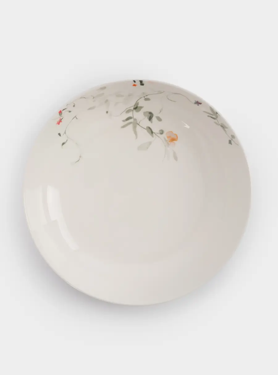 Тарелка суповая, 20х6 см, 780 мл, 2 шт, фарфор N, белая, Цветы и листья, Primrose, image-4