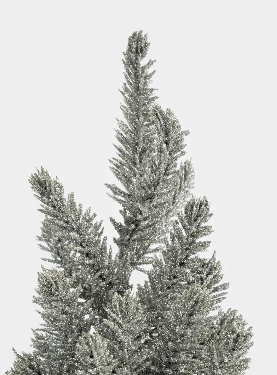 Ель искусственная, 30 см, полиэтилен, серебристая, New year , image-1