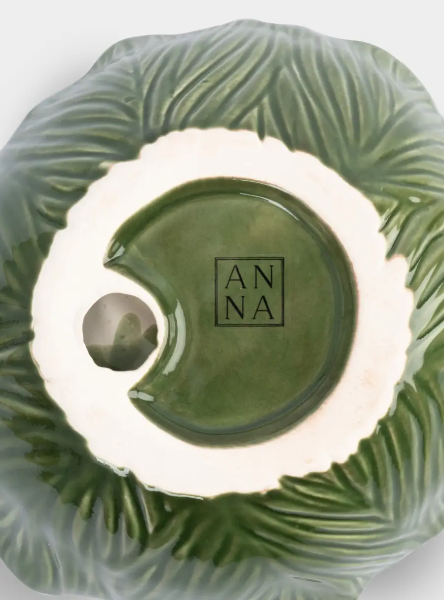 Салатник, 19х7 см, 550 мл, керамика, зеленый, Шишки на еловой ветке,Fir branch , image-5