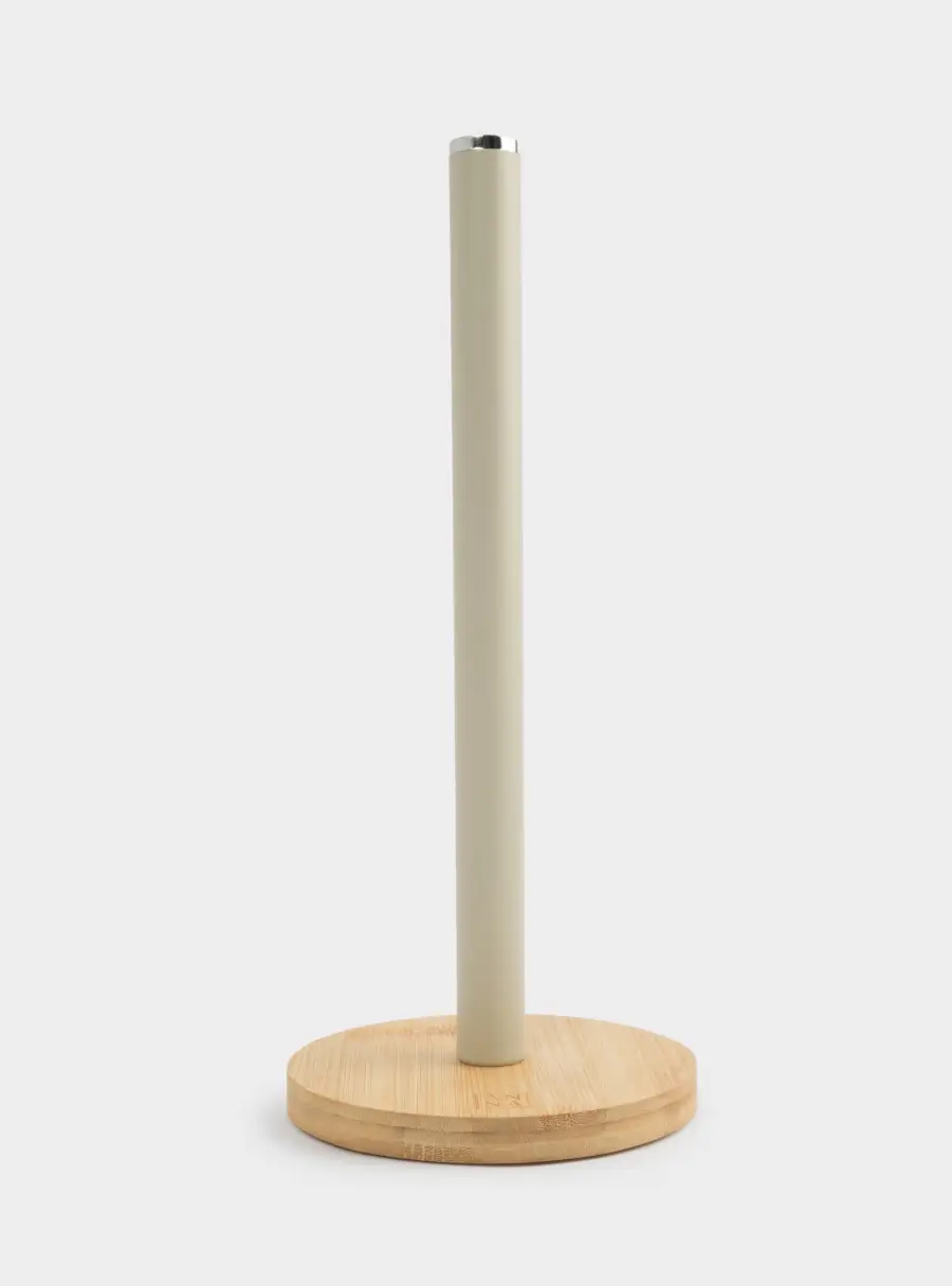 Держатель для бумажных полотенец, 34 см, металл/дерево, бежевый, Retro