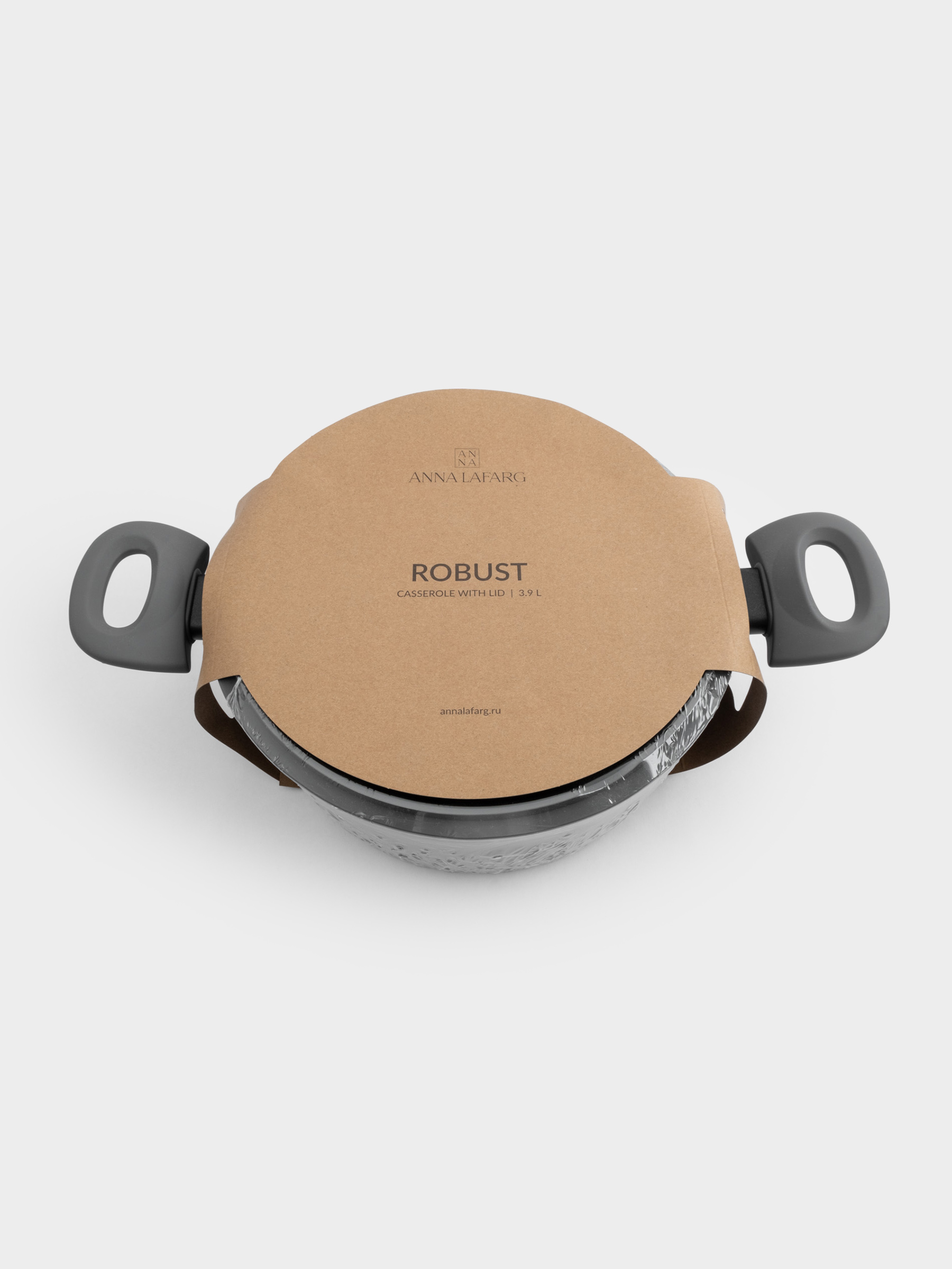 Кастрюля, 24 см, 3,9 л, с крышкой, с покрытием, алюминий, серо-черная, Robust, image-7
