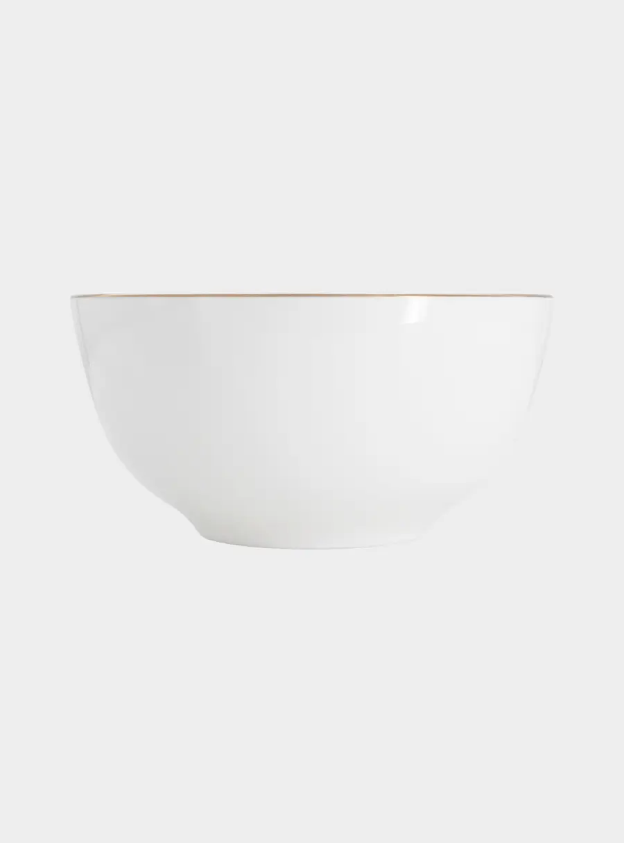 Салатник, 15х7 см, 650 мл, фарфор F, белый, с золотистым кантом, Cashmere Luxe ,image-1