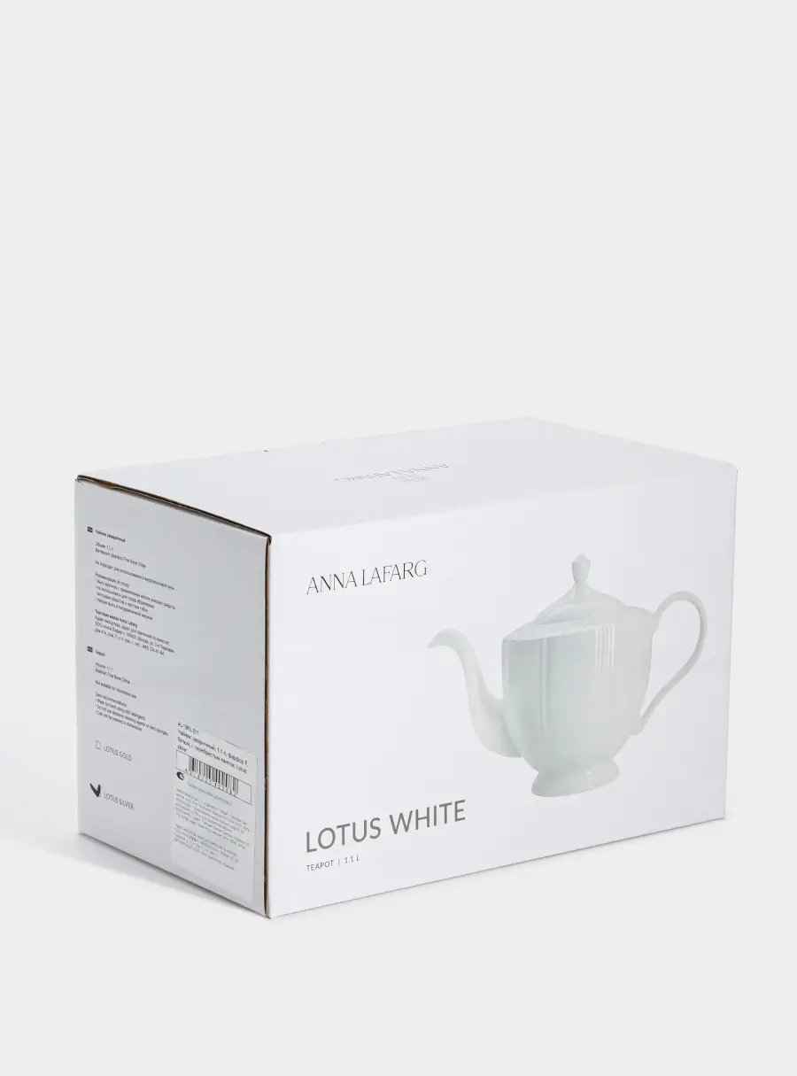 Чайник заварочный, 1,1 л, фарфор F, белый, Lotus white, image-6