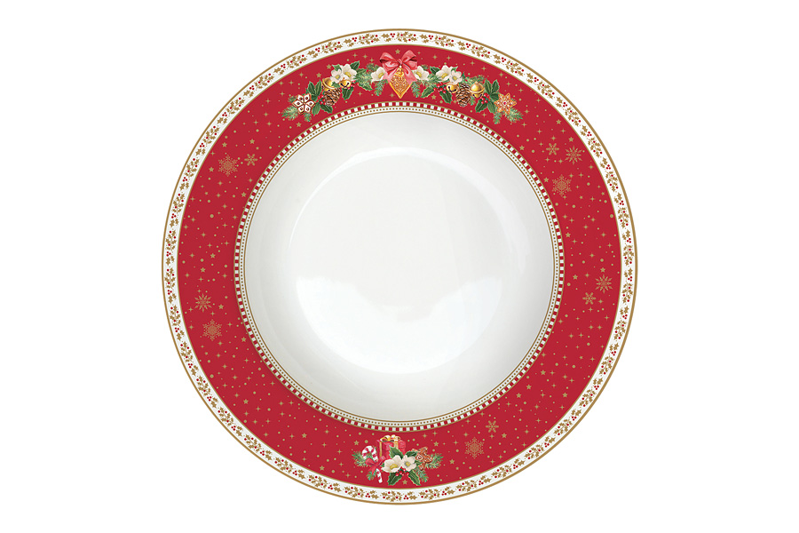 Тарелка суповая Новогодние сувениры, 21,5 см, 0,25 л