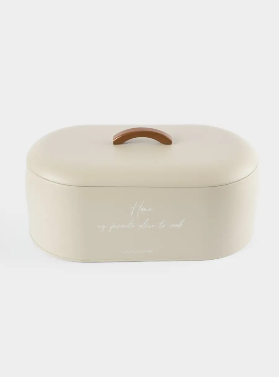 Хлебница, 36х16х20 см, металл/дерево, овальная, бежевая, Retro ,image-1