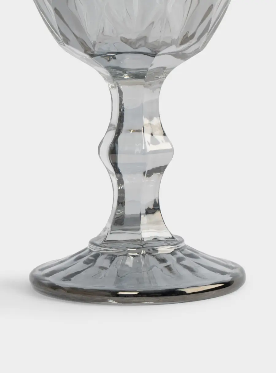 Бокал-кубок для вина, 300 мл, стекло, серый, Diamond color ,image-3