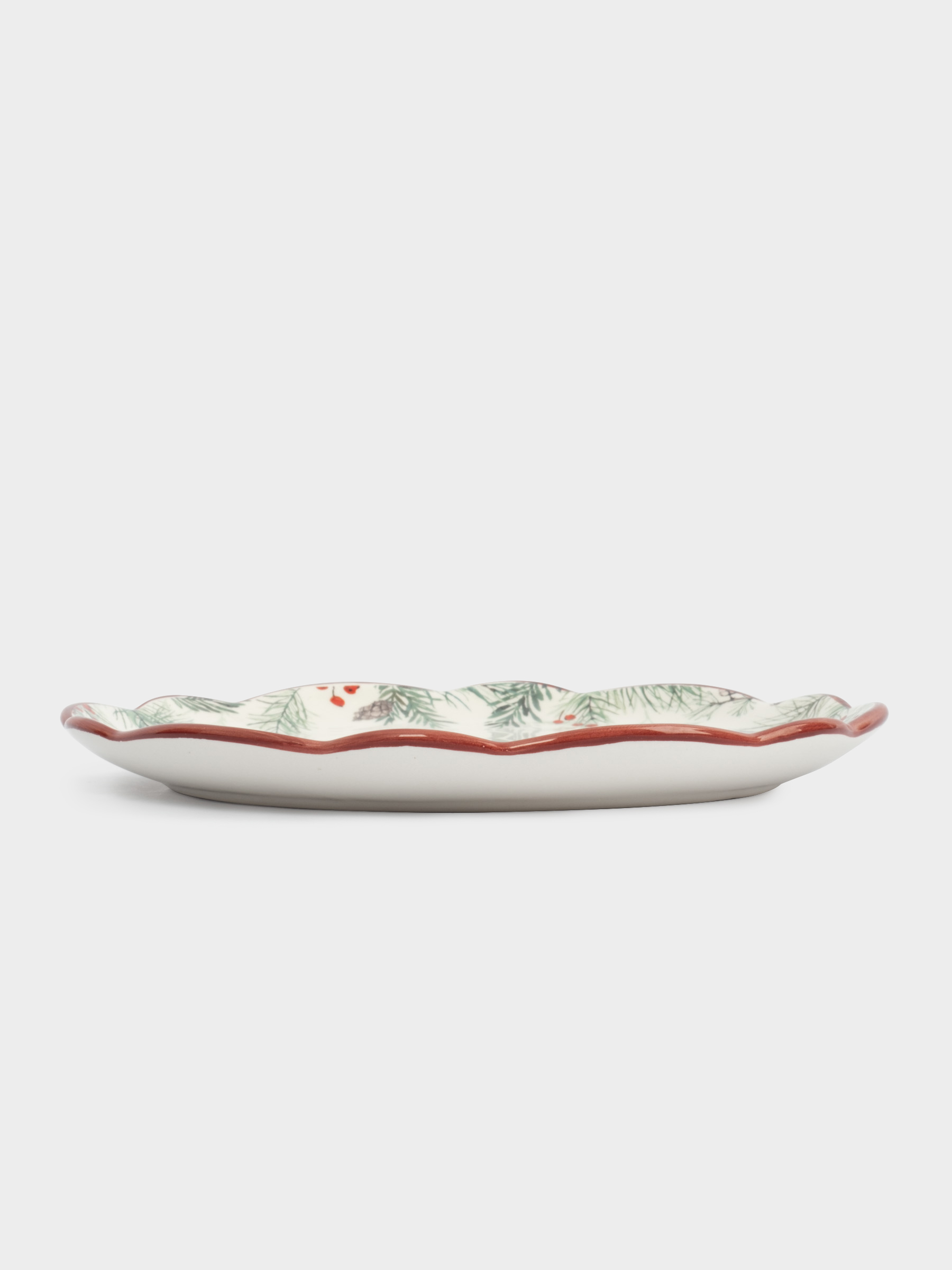 Тарелка закусочная, 20 см, керамика, белая, Лошадка у елки, Festival, image-1
