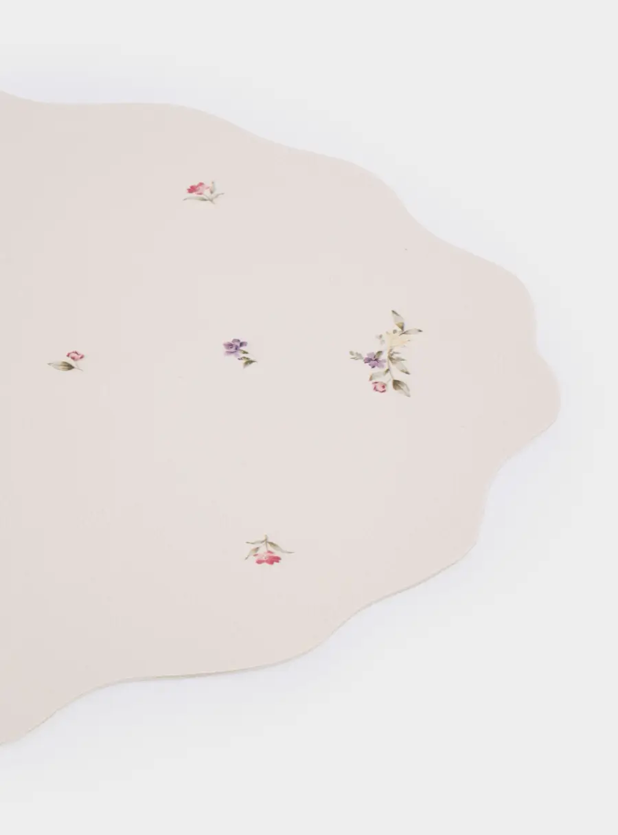 Салфетка под приборы, 30х45 см, ПВХ, овальная, белая, Весенние цветы, Meadow ,image-2