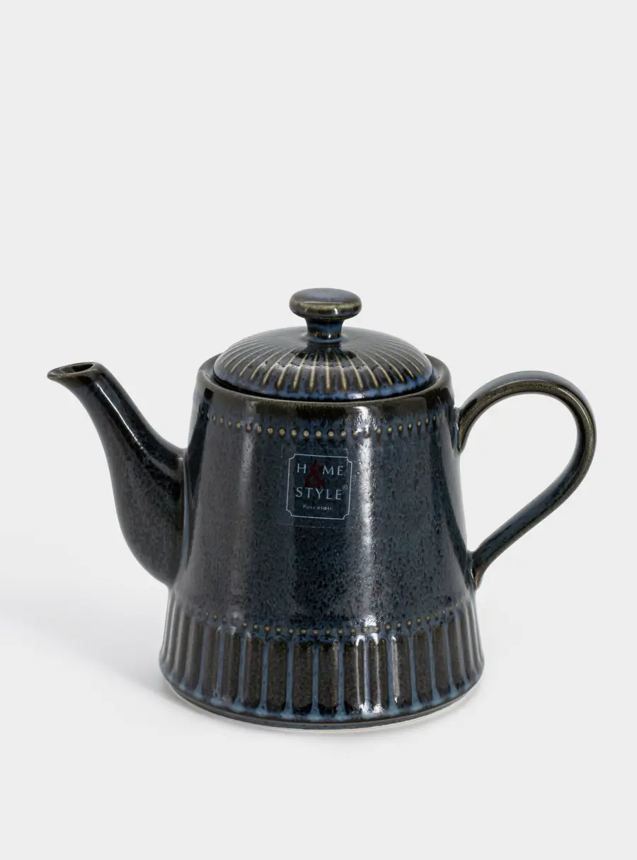 Чайник заварочный, 1 л, фарфор P, черно-синий, в крапинку, Black Kitchen, image-6