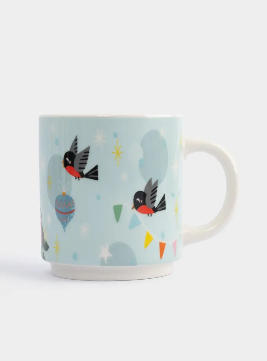 Кружка, 350 мл, 4 шт, фарфор N, Животные украшают елку, Band, image-1