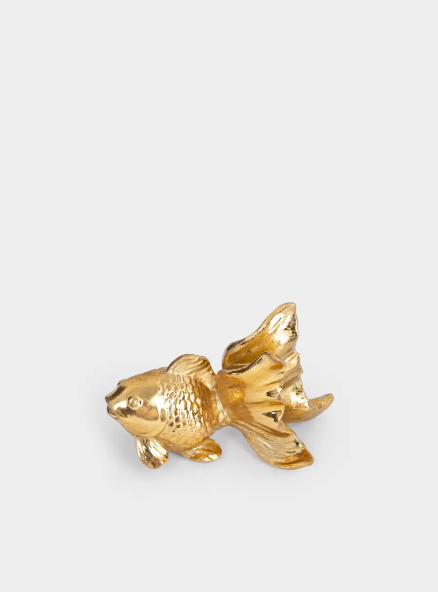 Статуэтка, 15х8х10 см, полирезин, золотистая, Рыбка, Sea ,image-0