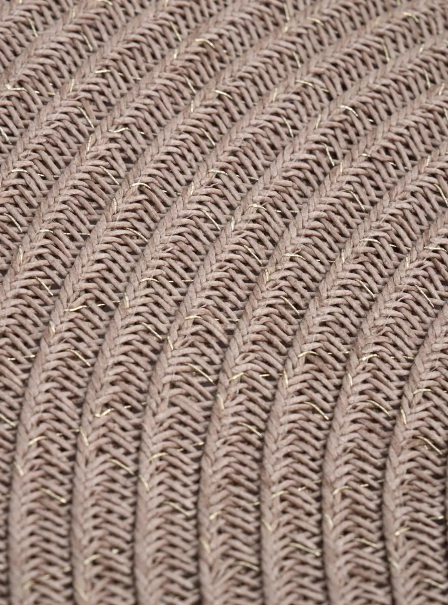 Салфетка под приборы, 38 см, полипропилен, круглая, песочно-коричневая, Matera ,image-2