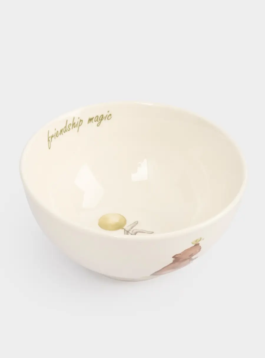 Набор посуды, детский, 1 перс, 3 пр, фарфор N, белый, Мишка и зайчик, Friendship, image-2