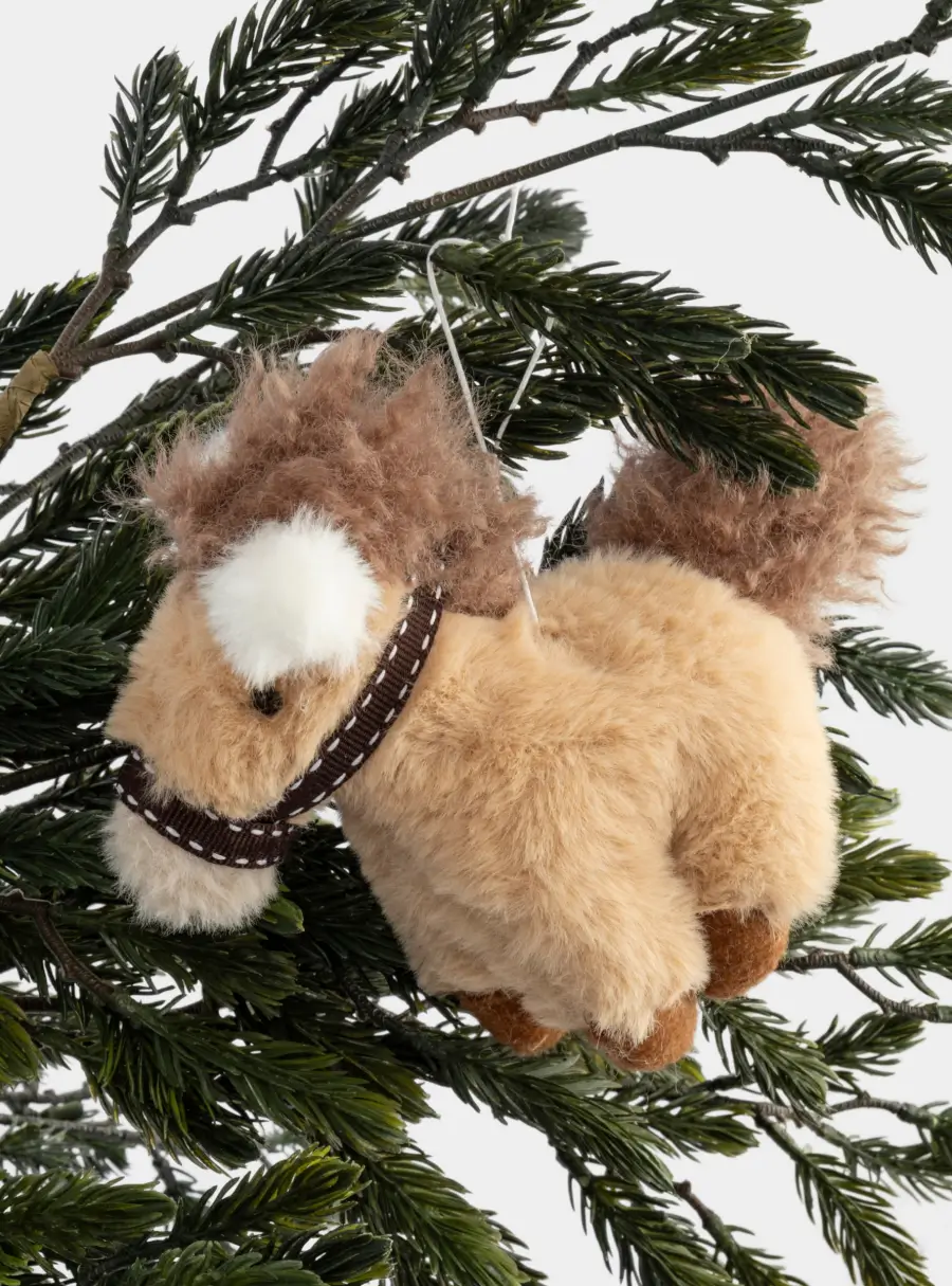 Игрушка елочная, 18 см, полиэстер, коричневая, Пони, Horse ,image-1