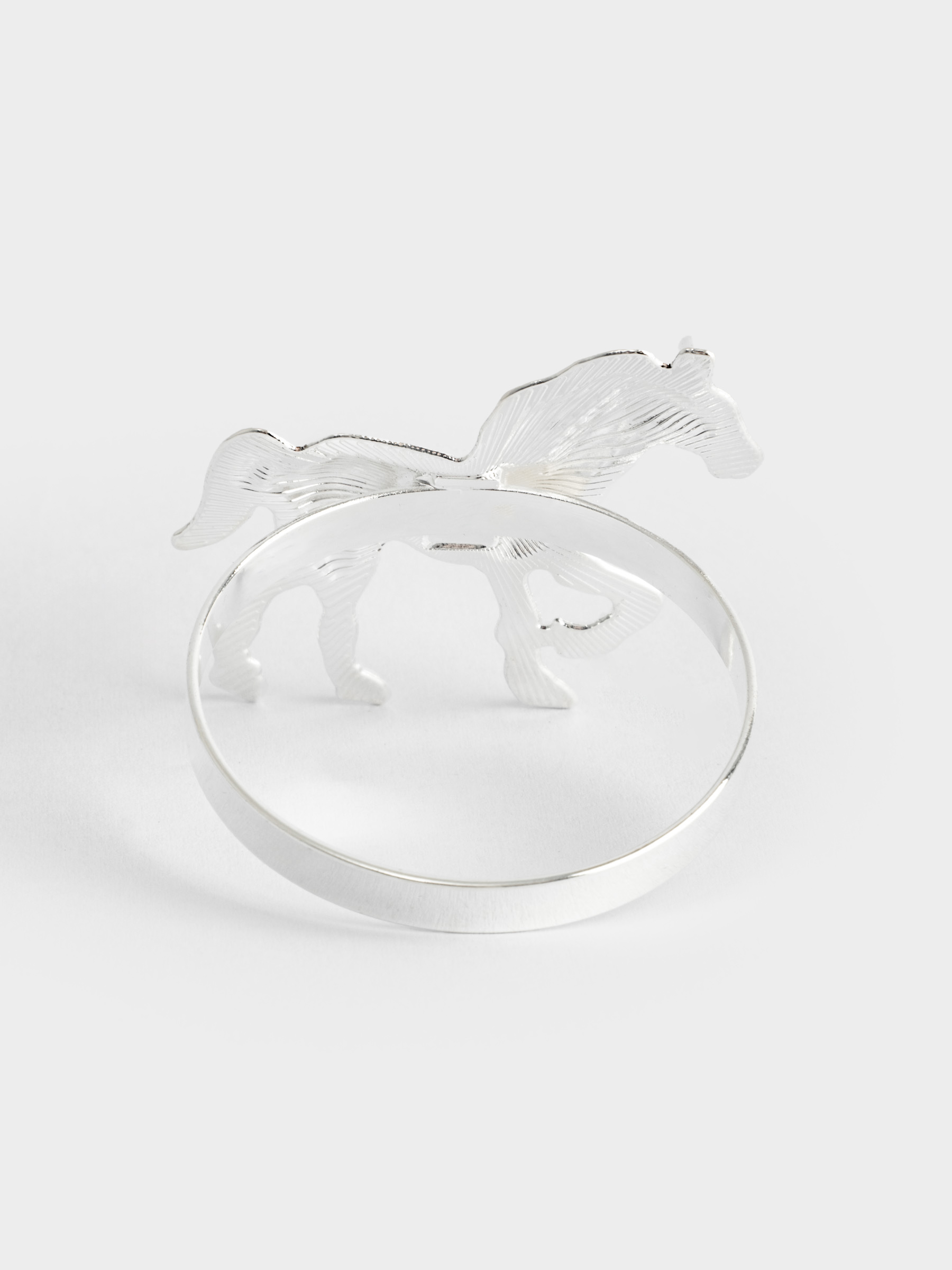 Кольцо для салфеток, 4 см, металл, серебристое, Лошадь, Horse, image-4