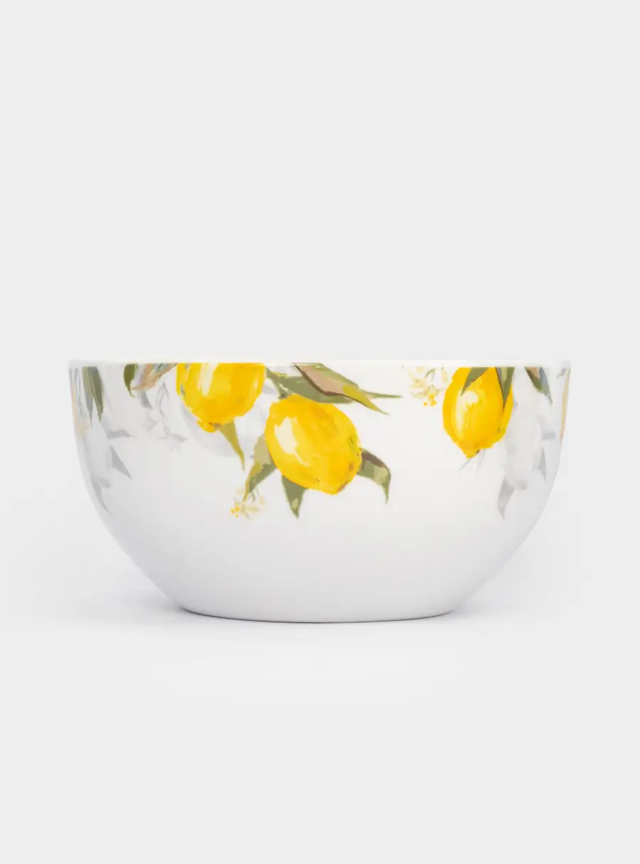 Салатник, 14x8 см, 620 мл, 2 шт, фарфор P, белый, Лимоны, Palermo, image-5