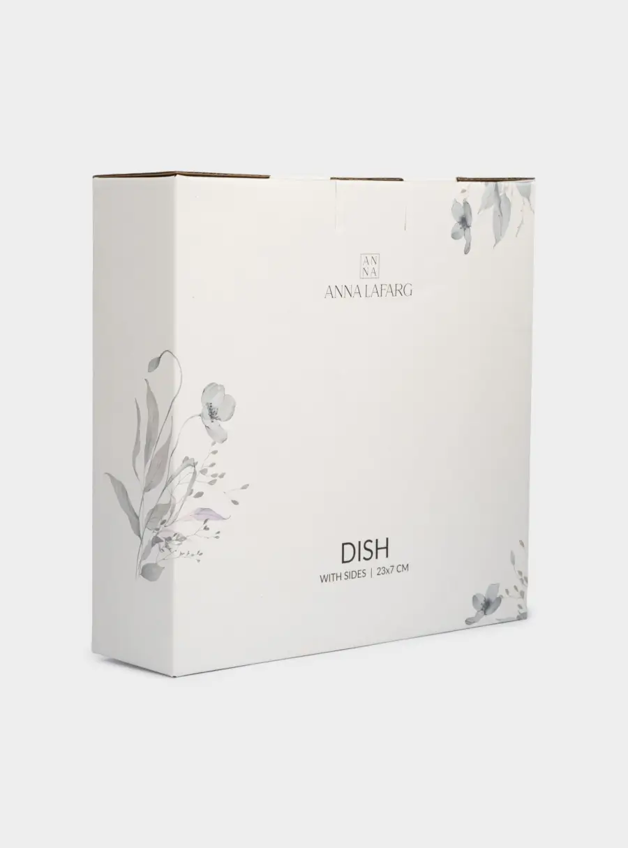 Блюдо, 23х7 см, с бортами, фарфор N, молочное, Полевые цветы, Flower melody, image-5