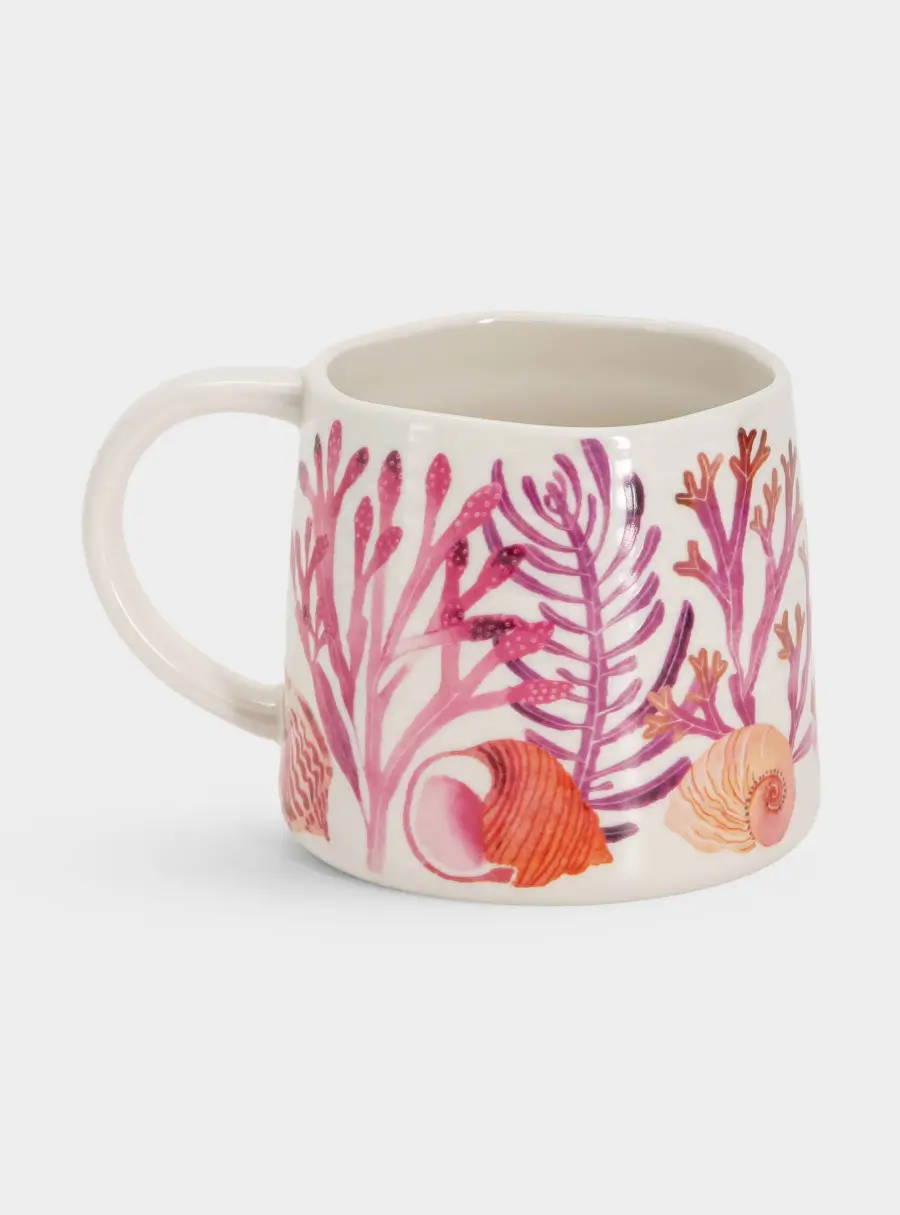 Кружка, 380 мл, фарфор P, белая/розовая, Морская жизнь, Ocean Life, image-5