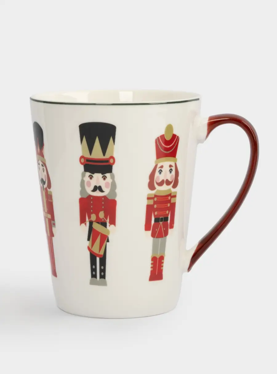 Кружка, 420 мл, фарфор N, бело-бордовая, Щелкунчики, Nutcracker ,image-0