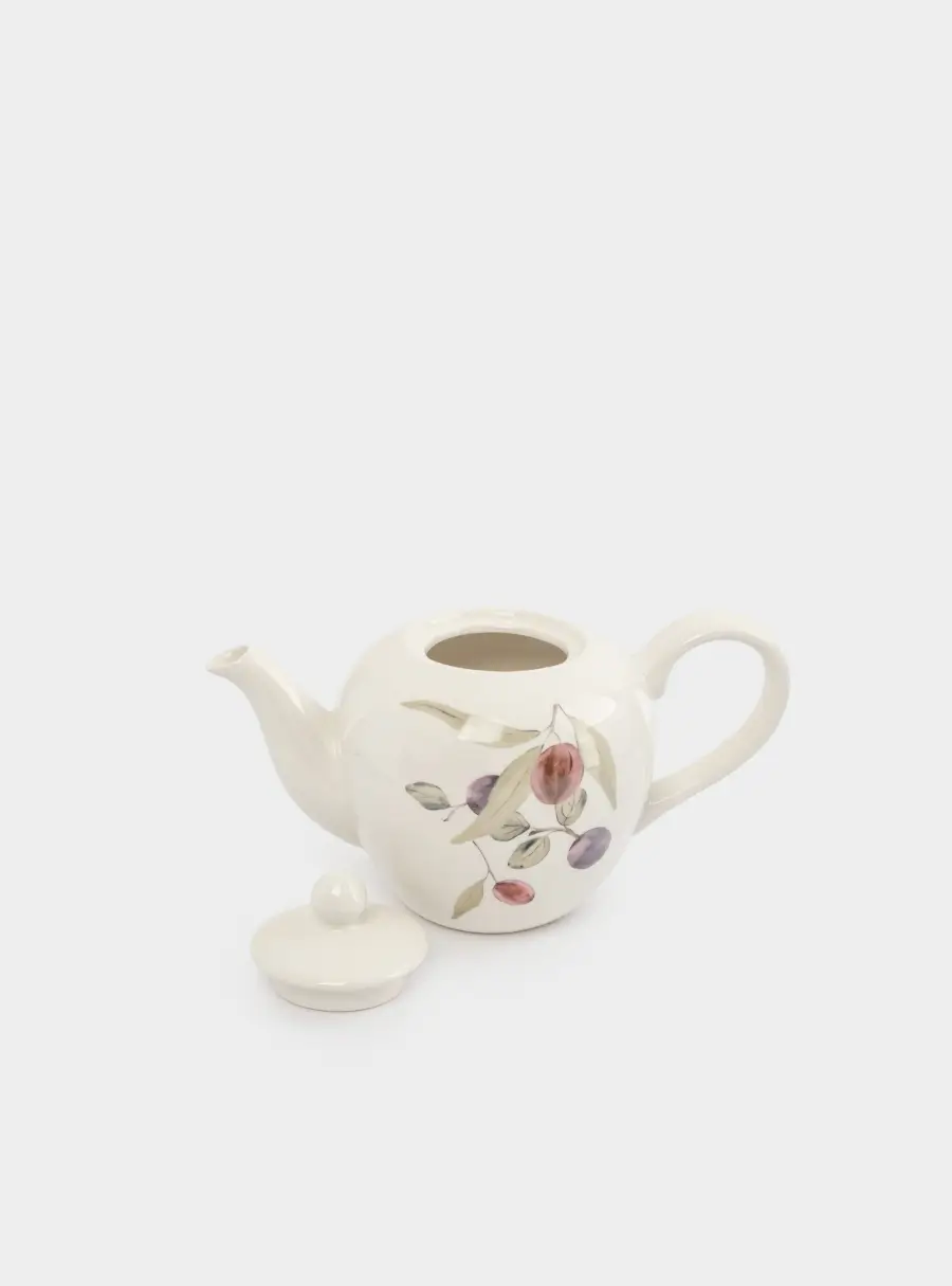Чайник заварочный, 1,2 л, керамика, белый, Сливы, Plum Orchard ,image-3