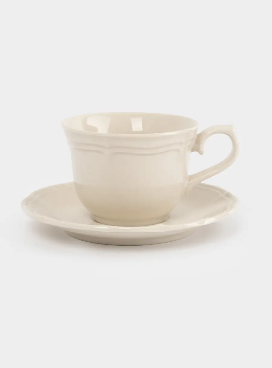 Пара чайная, 1 перс, 2 пр, 230 мл, фарфор P, молочная, Rustic ,image-0