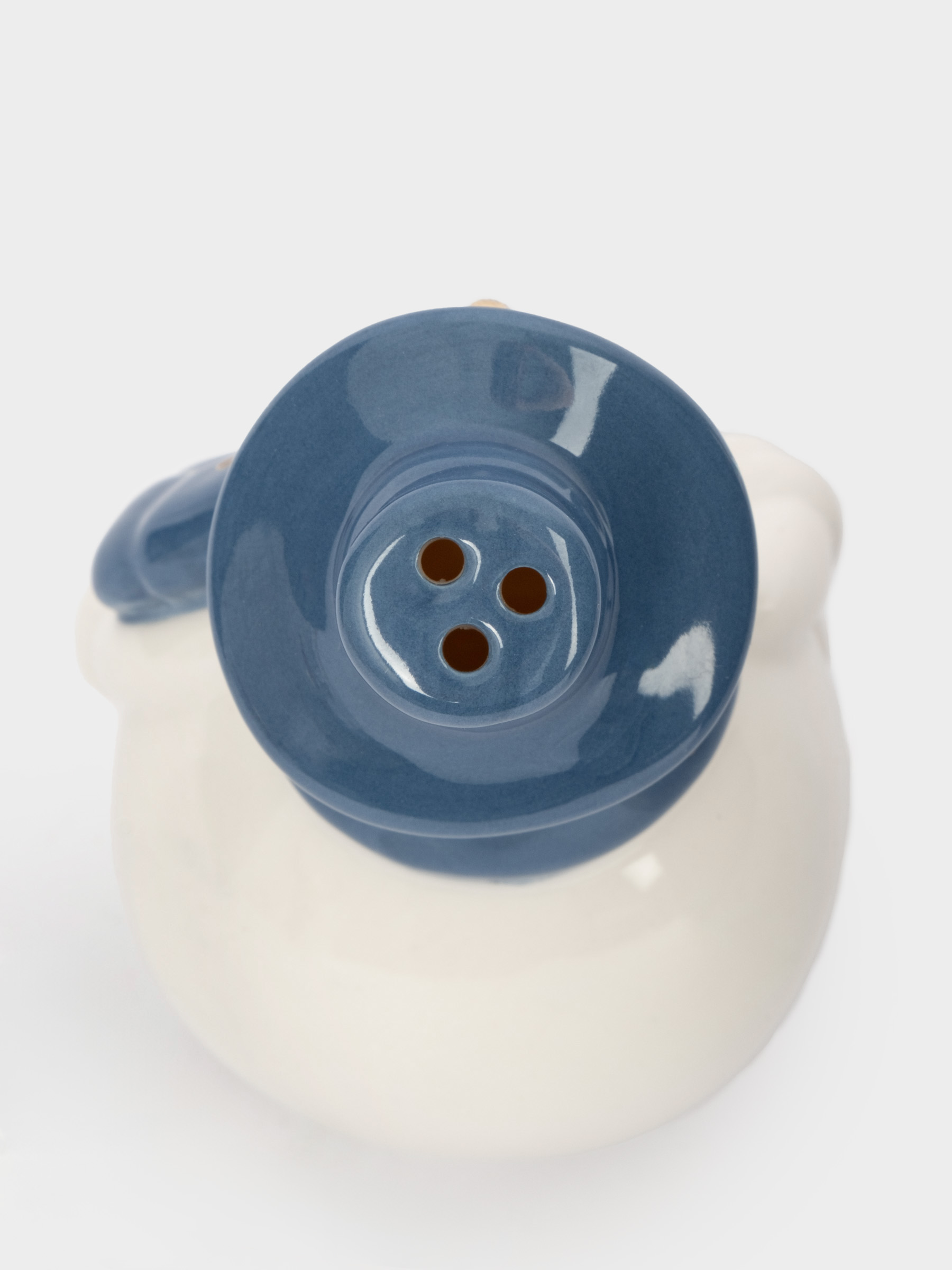 Емкость для соли или перца, 8 см, фарфор P, бело-голубая, Снеговик, Snowfall, image-2