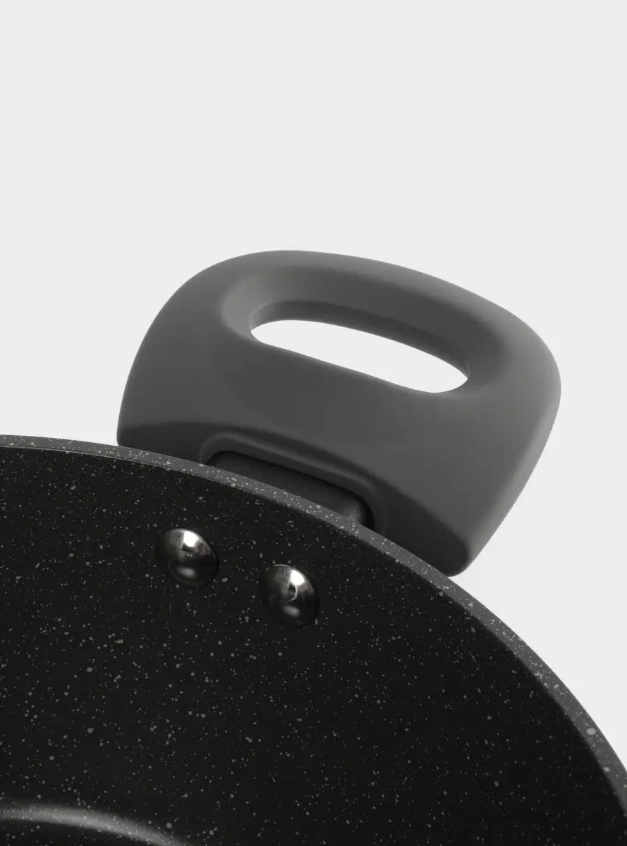 Кастрюля, 20 см, 2,3 л, с крышкой, с покрытием, алюминий, серо-черная, Robust ,image-3